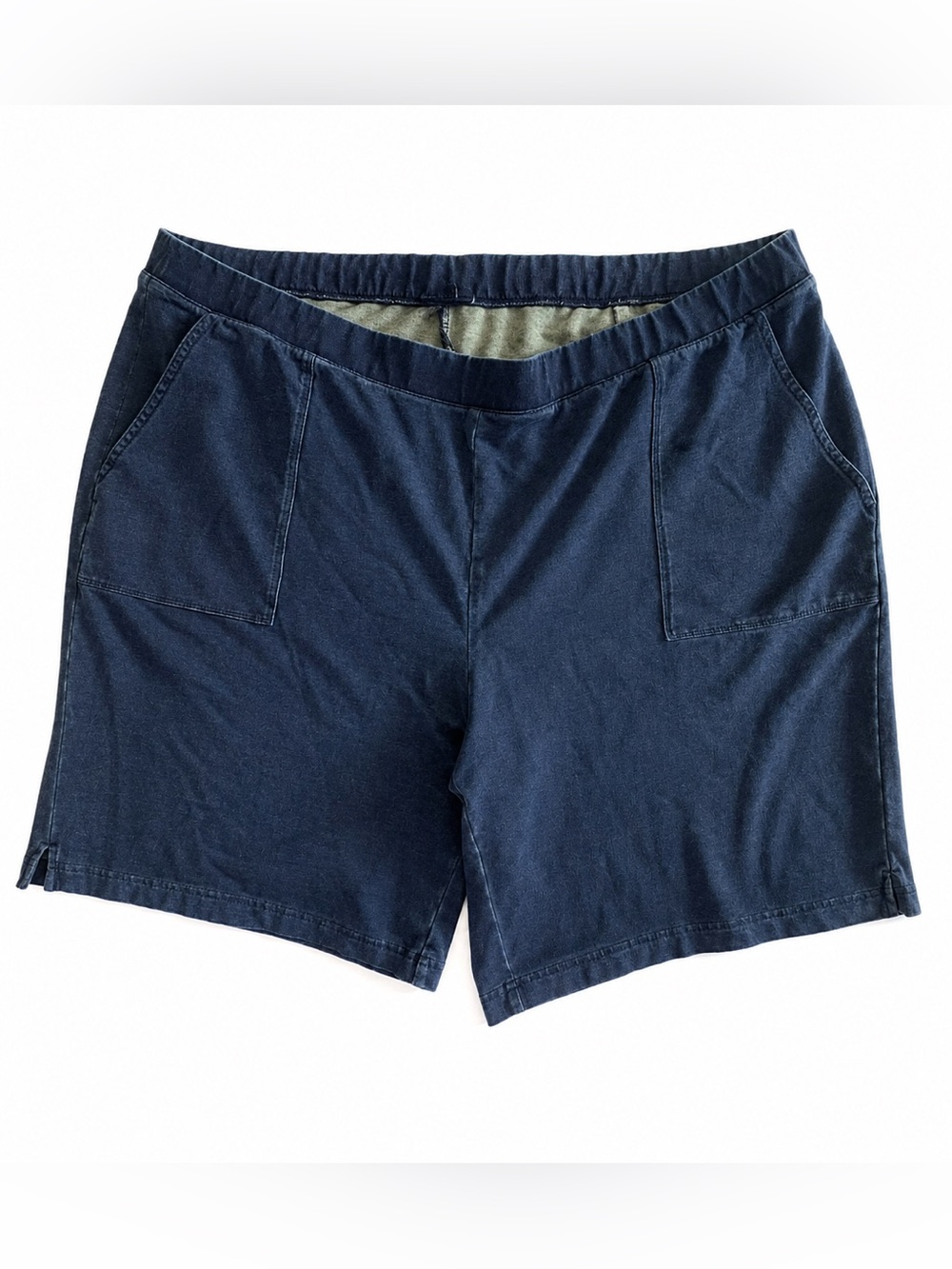 J. Jill Women's Navy Knit Elastic Waist Shorts, 3X